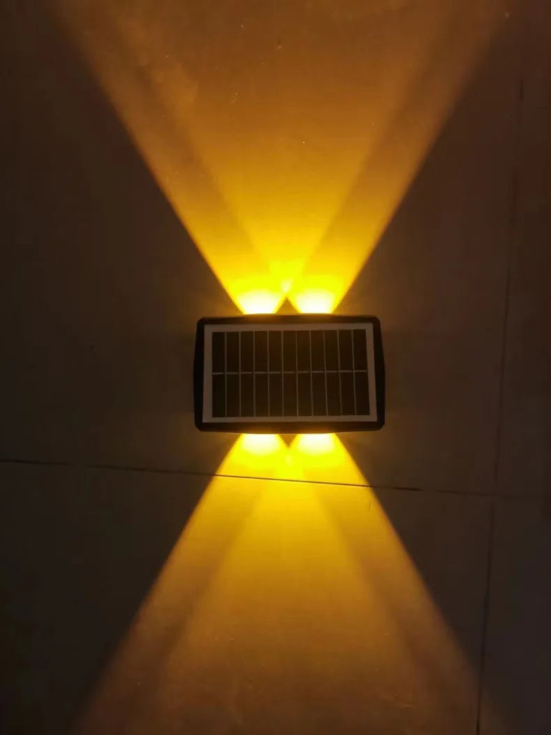 Solar Wall LED Light Outdoor Garden Decoration Wall Lamp High Brightness Up And Down Luminous Lighting Outdoor Solar LED Lamp