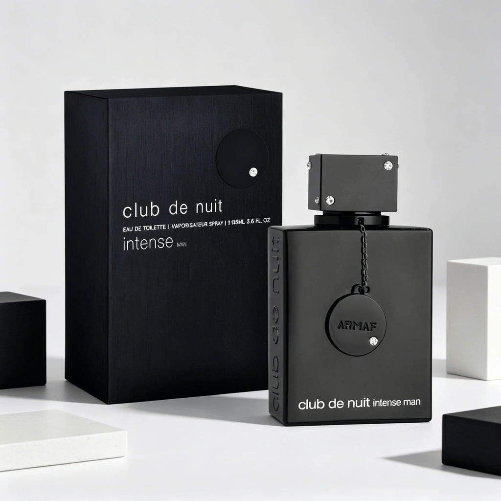 Armaf Club De Nuit Intense Man EDT Perfume For Men Crisp Bergamot Citrus Pine Woody Smoky Aroma Long Lasting Matte Black Square Bottle With Diamond-studded Cap Night Party Dating Present