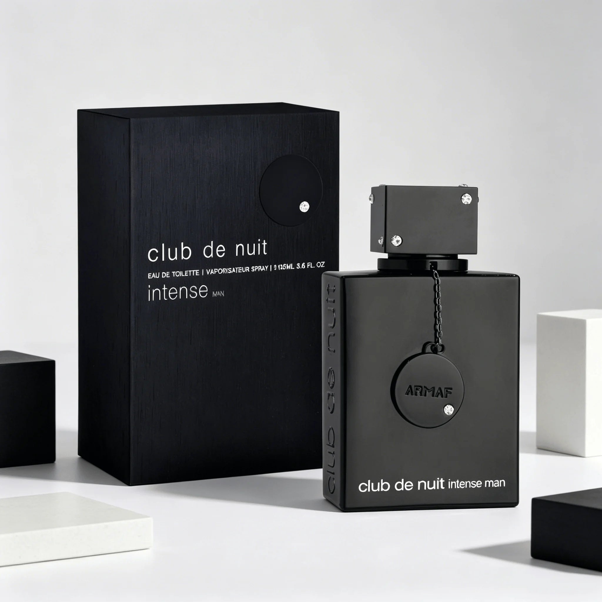 Armaf Club De Nuit Intense Man EDT Perfume For Men Crisp Bergamot Citrus Pine Woody Smoky Aroma Long Lasting Matte Black Square Bottle With Diamond-studded Cap Night Party Dating Present