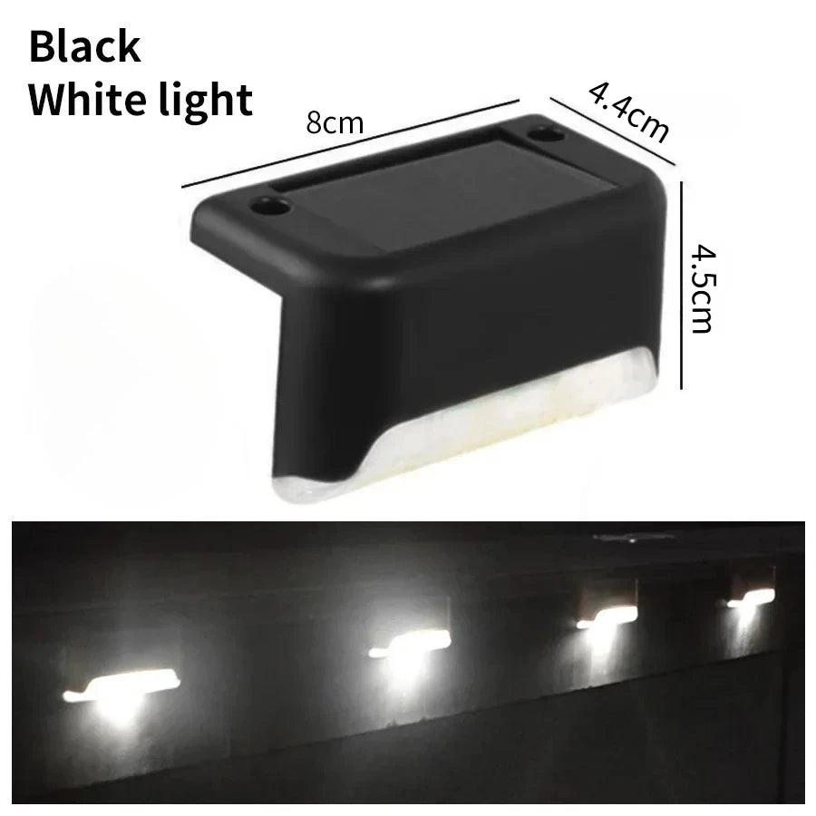 Outdoor Solar Stair Lights LED Waterproof for Garden Yard Railing Fence Lights Enhances Night Safety and Atmosphere