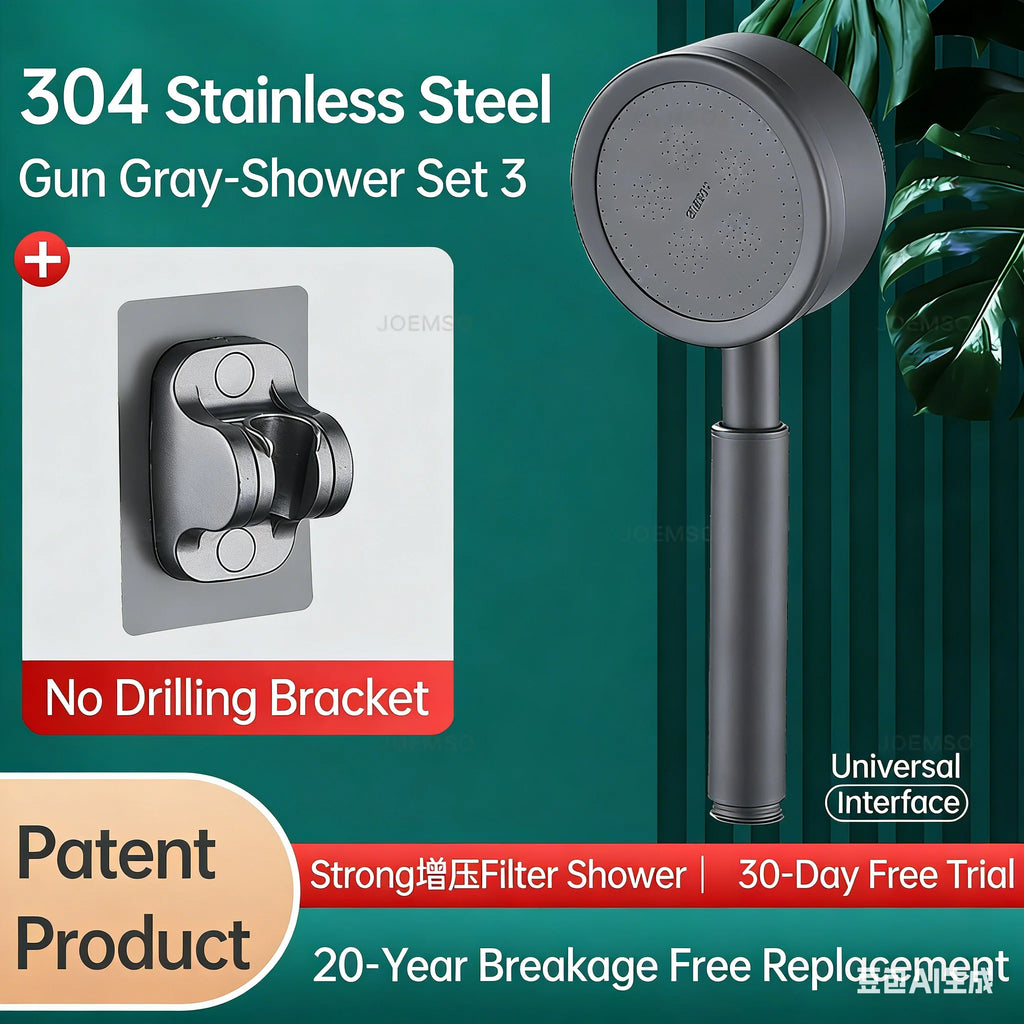 304 stainless steel shower head, handheld shower head for bathroom bathing, bathroom shower head