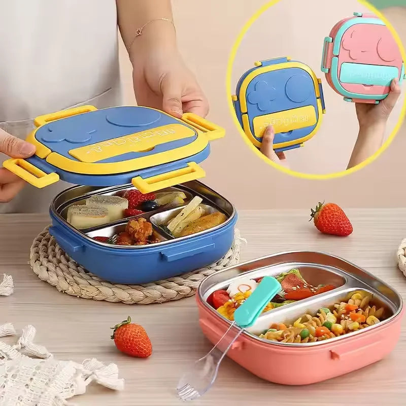304 Portable Stainless Steel Lunch Box Baby Child Student Outdoor Camping Picnic Food Container Bento Box Outing Tableware