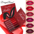6-Piece Lip Gloss Set, Velvet Matte Lip Gloss, Waterproof and Sweat-Proof Lipstick, Non-Stick Cup Matte Lipstick, Holiday Gift Set