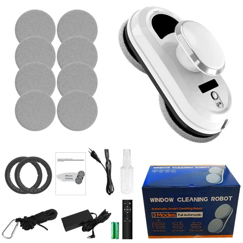 Window Cleaning Robot White Home Automatic No Spray and Water Spray Intelligent Wipe High-rise Large Area Window Clean