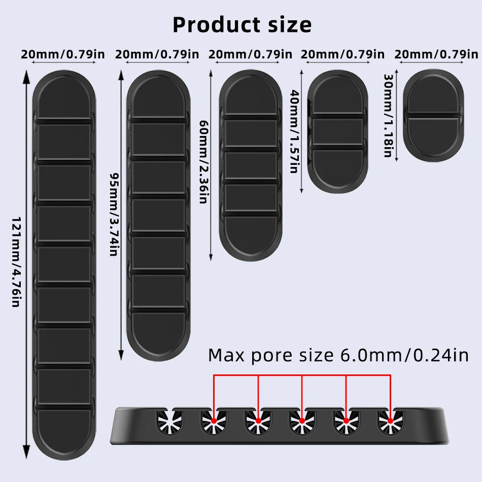 163 Pcs of Set Cable Organizer Cable Winder Flexible Cable Management Clips For Mouse Earphone TV Office Home Electronics etc
