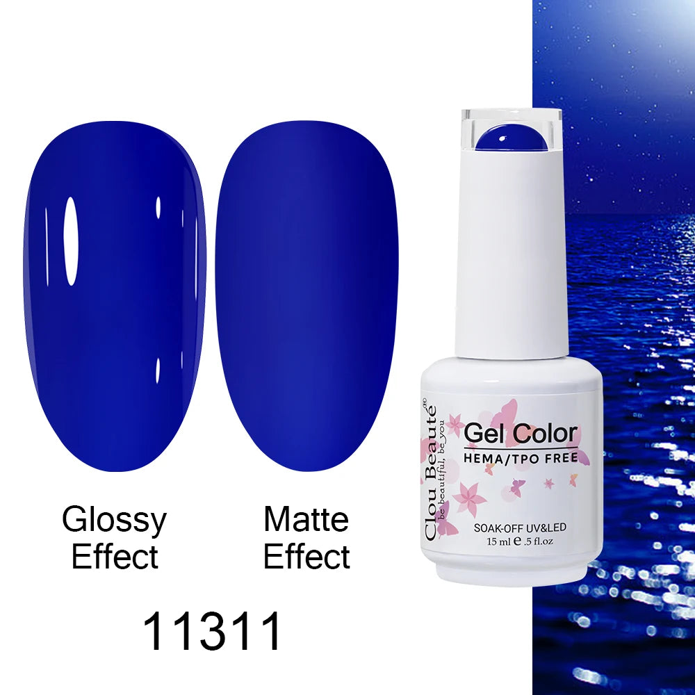 Clou Beaute HEMA TPO FREE Caramel Brown Wine Red Coffee Gel Nail Polish High Pigment Autumn Nail Art Full Coverage UV Varnish