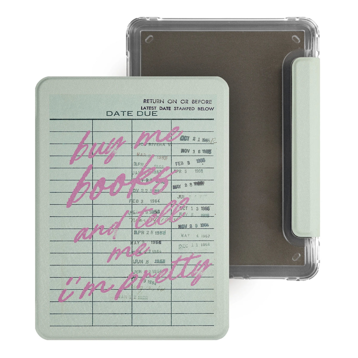 Murmole Library Checkout Card Magnetic Detachable Case for Kindle Paperwhite 12th Colorsoft 7" Kindle 11th 10th Basic Cover