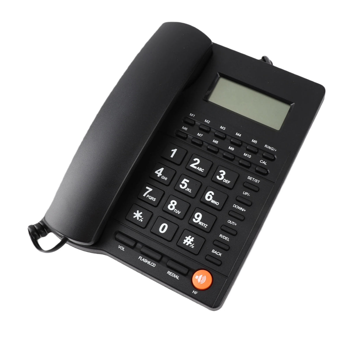 Corded Desk Telephone Corded Landline Phone Caller ID Hotel Home Phone Large Key Telephone with Speaker Clear Display Home Phone