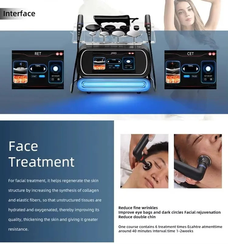 2026 INDIBA 448KHZ Tecar Therapy Machine Physiotherapy Pain Relief Body Slimming Skin Rejuvenation Professional SPA Salon Beauty