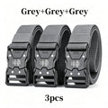 Genuine Tactical Belt Black Quick Release Outdoor Men's Belt Buckle Quick Release Elastic Belt Sport Nylon Braided Belts for Men