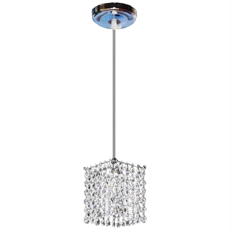 Modern simple iron crystal chandelier led lamp high quality LED lighting crystal chandeliers led E27 lustre pendant/droplight