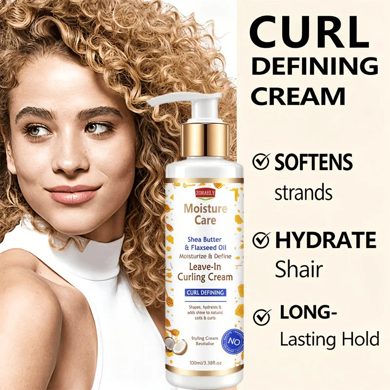 ZORAELY Curl-Defining Cream – leaves hair shiny and smooth, creating a natural, effortless curly look. 100ml