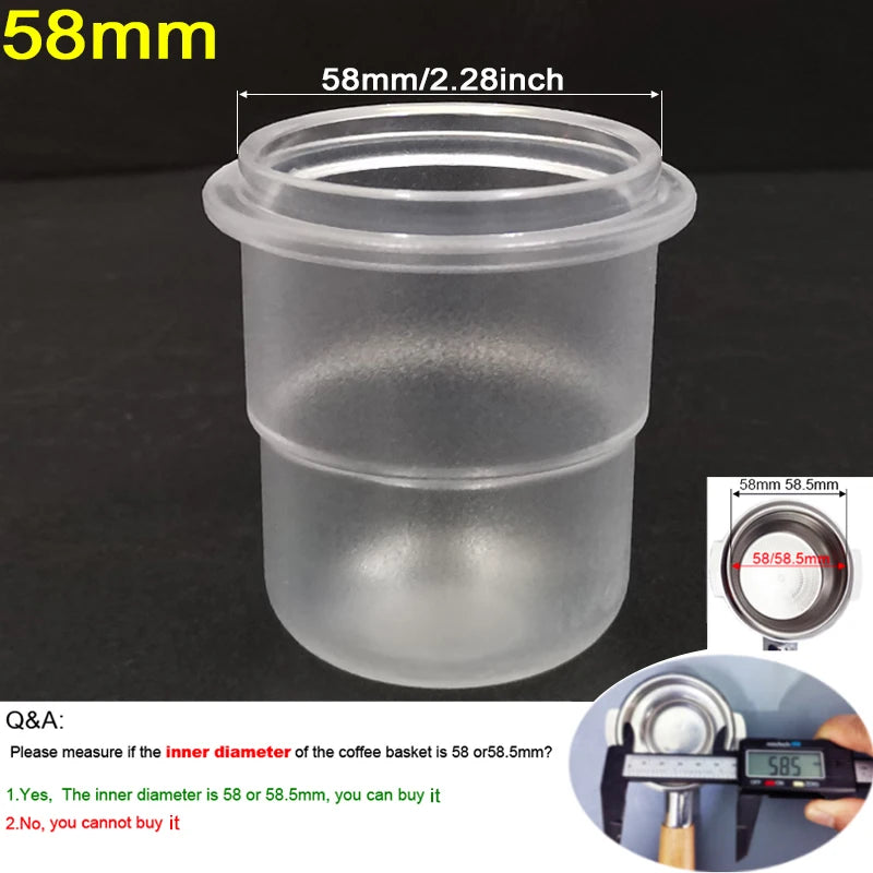 51/58mm Coffee Dosing Cup for 51/58mm Espresso Portafilters Concentrated Extraction 120ml Coffee Powder Cup/Feeder