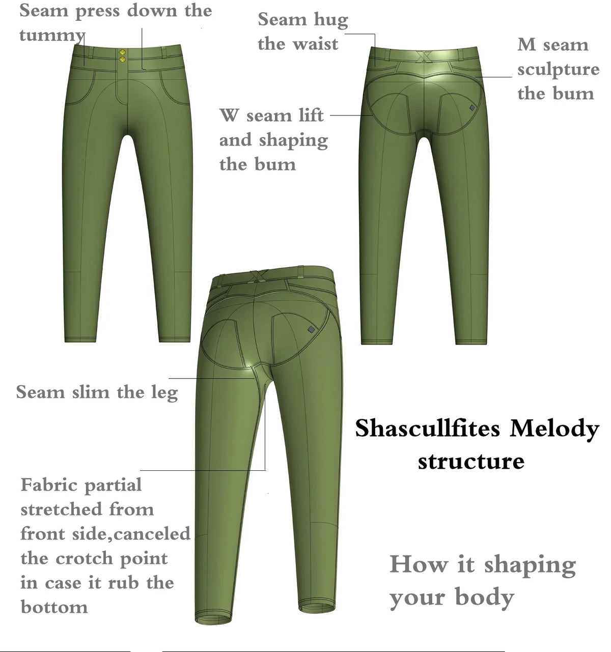 Shascullfites Melody High Waist Denim Blue Sport Women Fitness Comfort Leggings Training Tights Women Shaping Gym Leggings