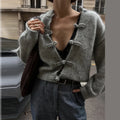 Casual Knitted Solid Cardigan Women Elegant Full Sleeve Single Breasted Sweater Female 2026 Autumn All-match Sweaters Lady