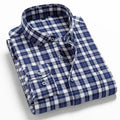 2026 100% Cotton New Male Casual Long Sleeve Warm Man Clothes Flannel Plaid Shirt Men Plus Size 3XL 4XL