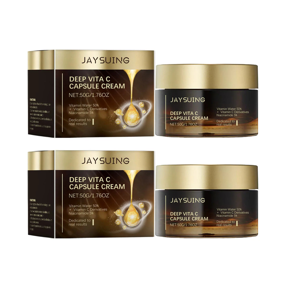 Deep Hydration Cream Vita C Capsules Brighten Nourish Moisturize Tender Skin Fine Line Dark Spot Removal Face Rejuvenating Cream