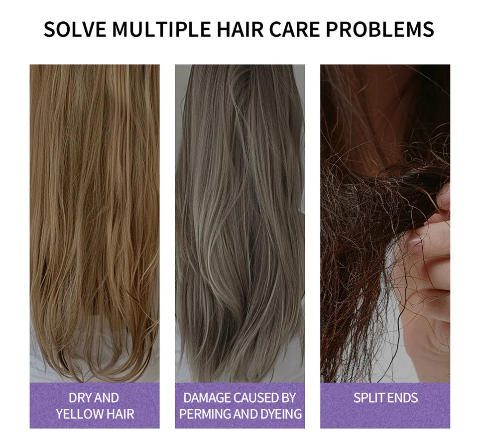 Hair Care Color Lock Purple Shampoo 300ml Anti-Brassiness Yellow Tones Removal Hair Color Protection & Moisturizing Hair Shampoo