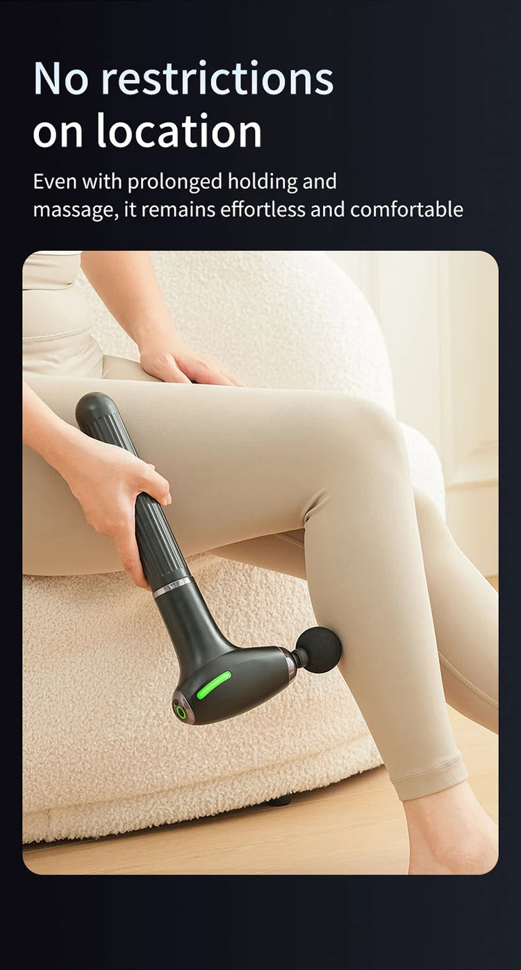 Mulit functional fascia gun with Extended Handle Percussion Back Massager for muscle relaxation  Back Waist Body Massage
