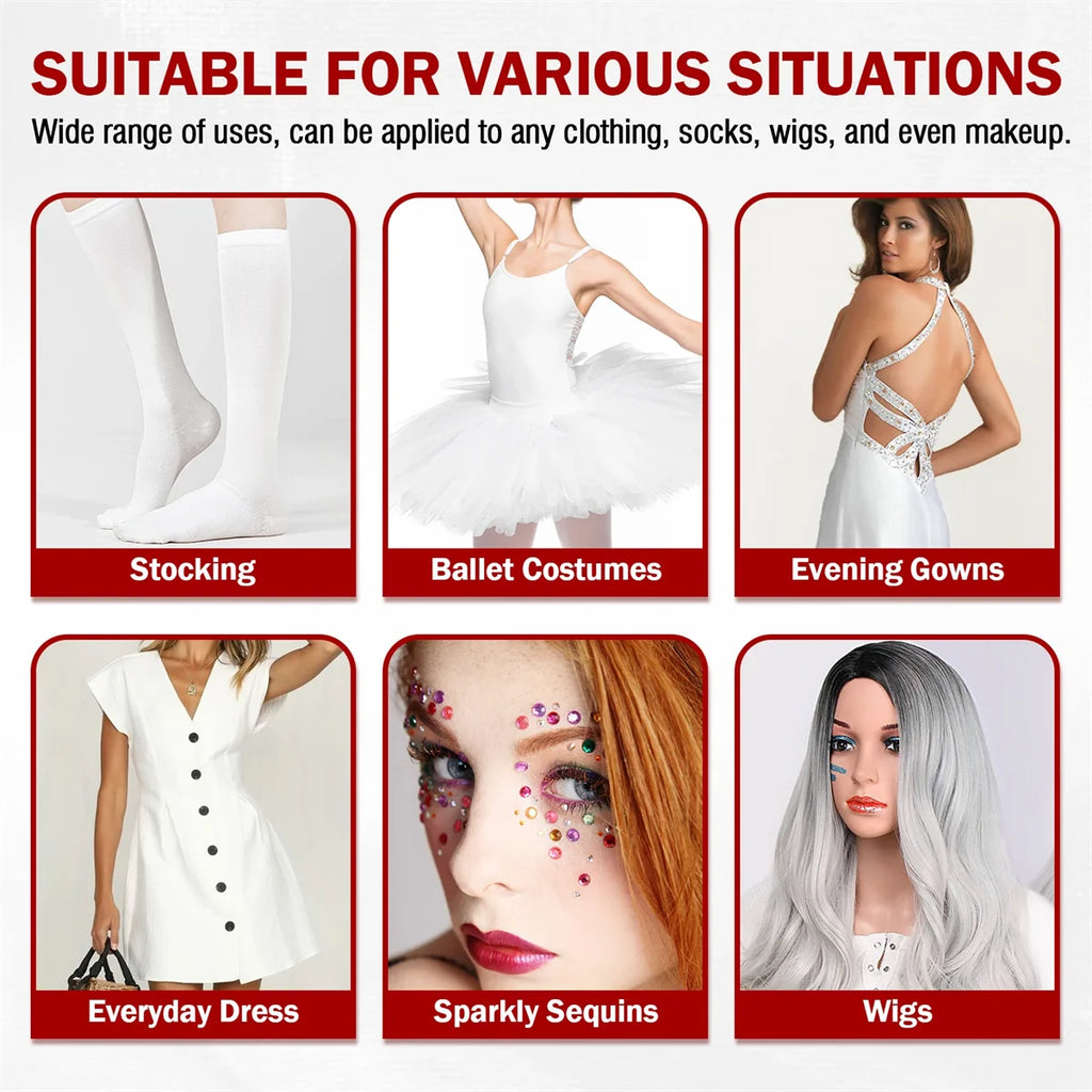 Multi-use Body Adhesive for Bond Wig Clothing Super Sticky Anti-Exposure Clothes Glue Invisible Stain-free Rollerball Skin Glue