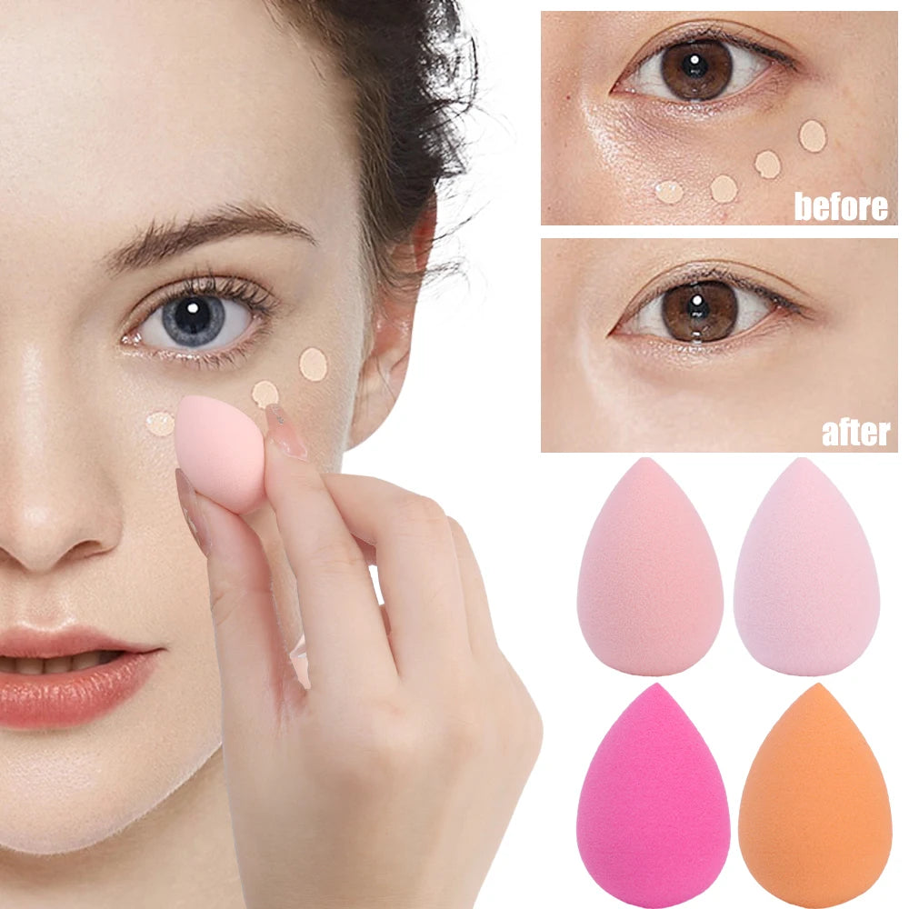 Colorful Mini Makeup Sponge Cosmetic Puff for Blending Foundation Powder Dry Wet Use Concealer Face Puffs Makeup Eggs Gourd Tool