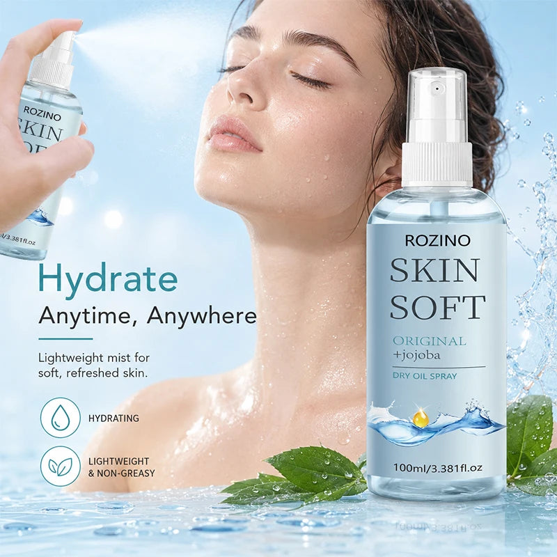 Deeply moisturizing facial care spray, anti-aging skincare, tightens and evens skin tone, smoothes wrinkles, and makes the skin look brighter