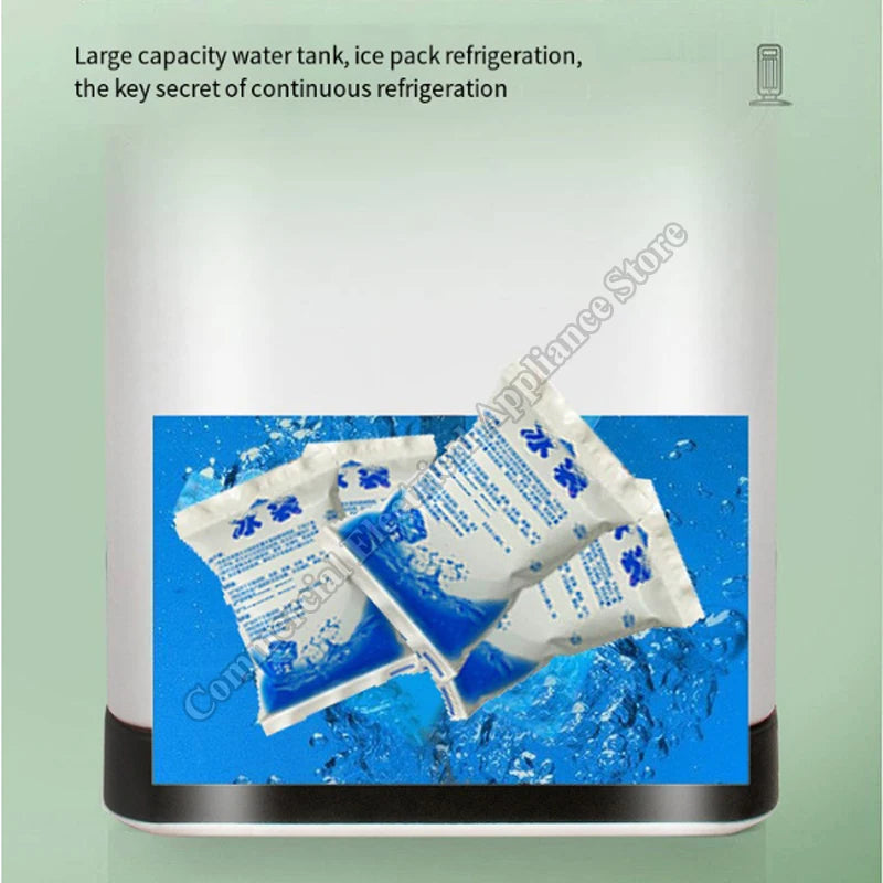 Water-Cooled Air Conditioner Fan Vertical Portable Electric Fan Household Mobile Cooling and Dual-use Heating Fan