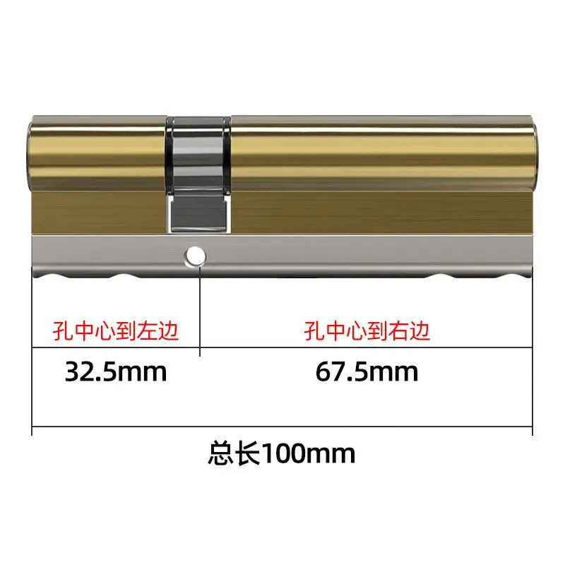 High Quality European Standard Cylinder Super C-level Anti-theft Door All Copper Lock Core, Household All Metal 8pcs Master Keys