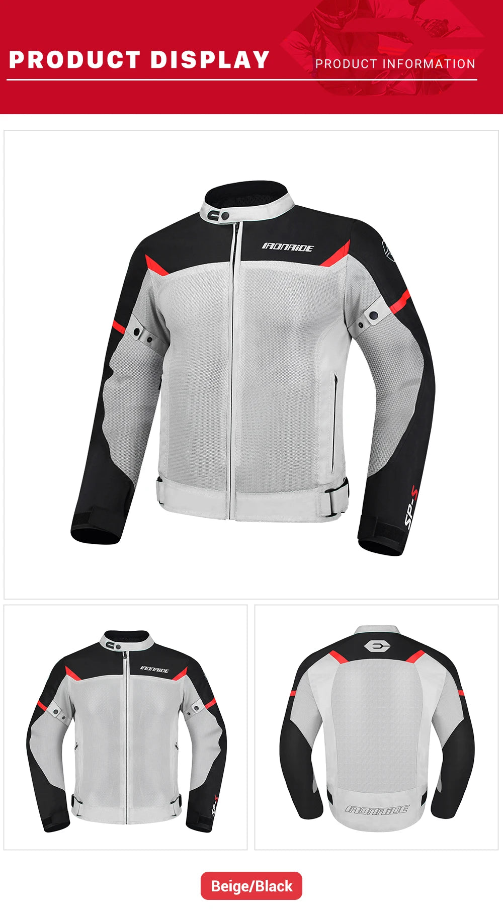 Off Road Motorcycle Jacket Summer Breathable Protective Jacket Motorcycle Racing Protective Jacket Off-road Riding Equipment