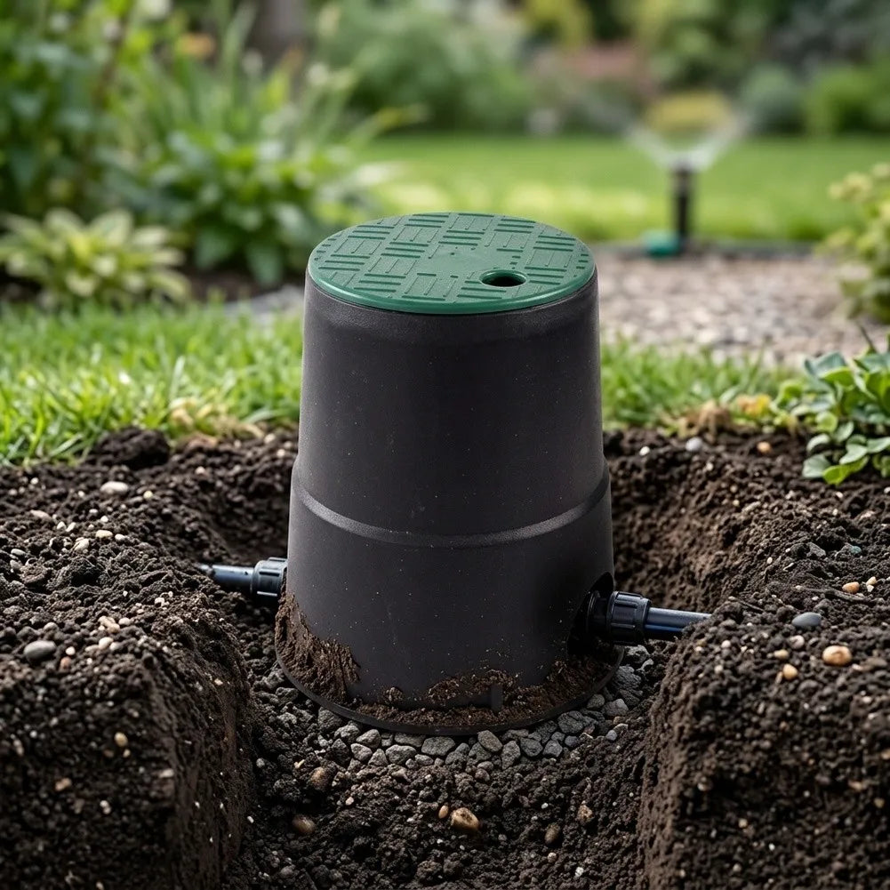 6-inch Landscape Valve Lid Accessing Underground Components Landscape Irrigation Green Plastic Lid Lightweight Design