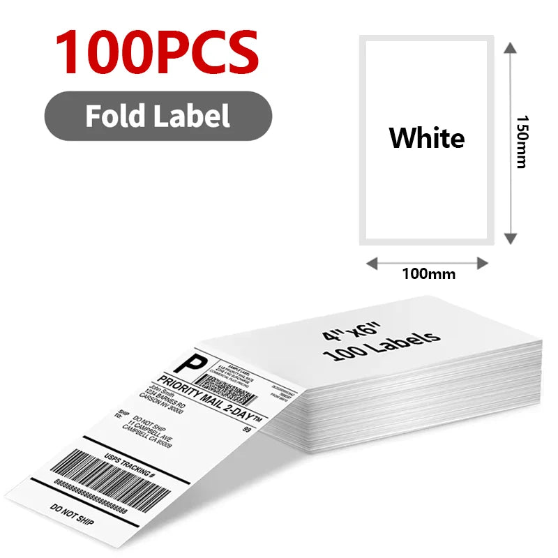 4x6 Inch Direct Thermal Labels 100/200/500 Sheets Self-Adhesive Thermal Shipping Label Paper For Business DHL Express Waybill