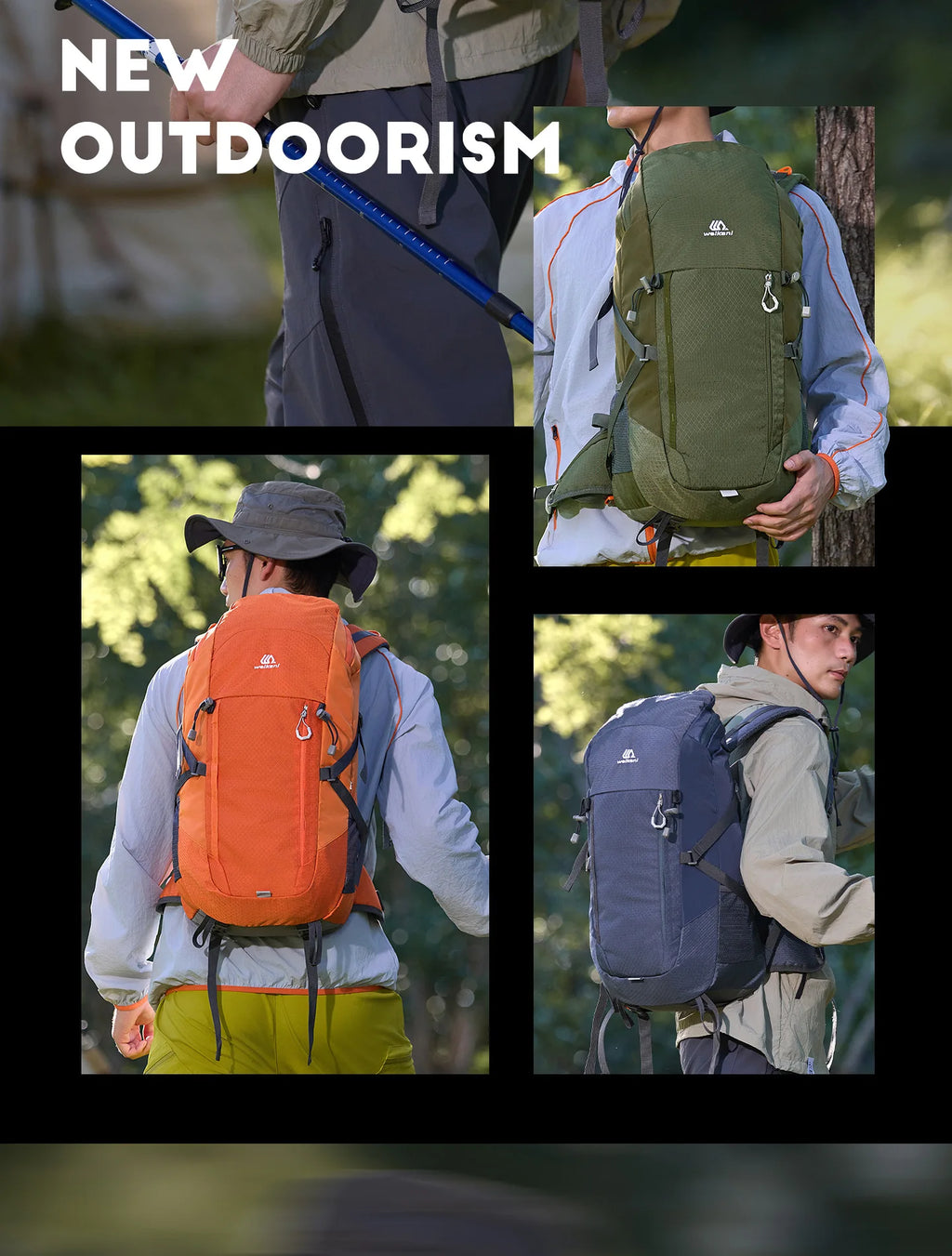 40L Hiking Backpack Men Women Outdoor Camping Rucksack Lightweight Waterproof Travel Bag Mountaineering Trekking Daypack