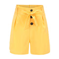 Women's Y2K High Waist Front Button Bow Tie Pleated Bermuda Shorts Solid Loose Straight Leg Suit Shorts Casual Office Bottoms