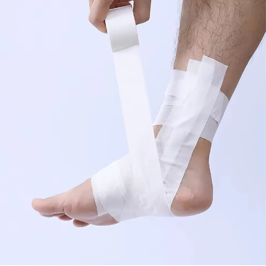 4 Rolls Athletic Tape Cotton Medical Sports Tape Latex Free Easy Tear No Scissors for Physical Therapy ﻿