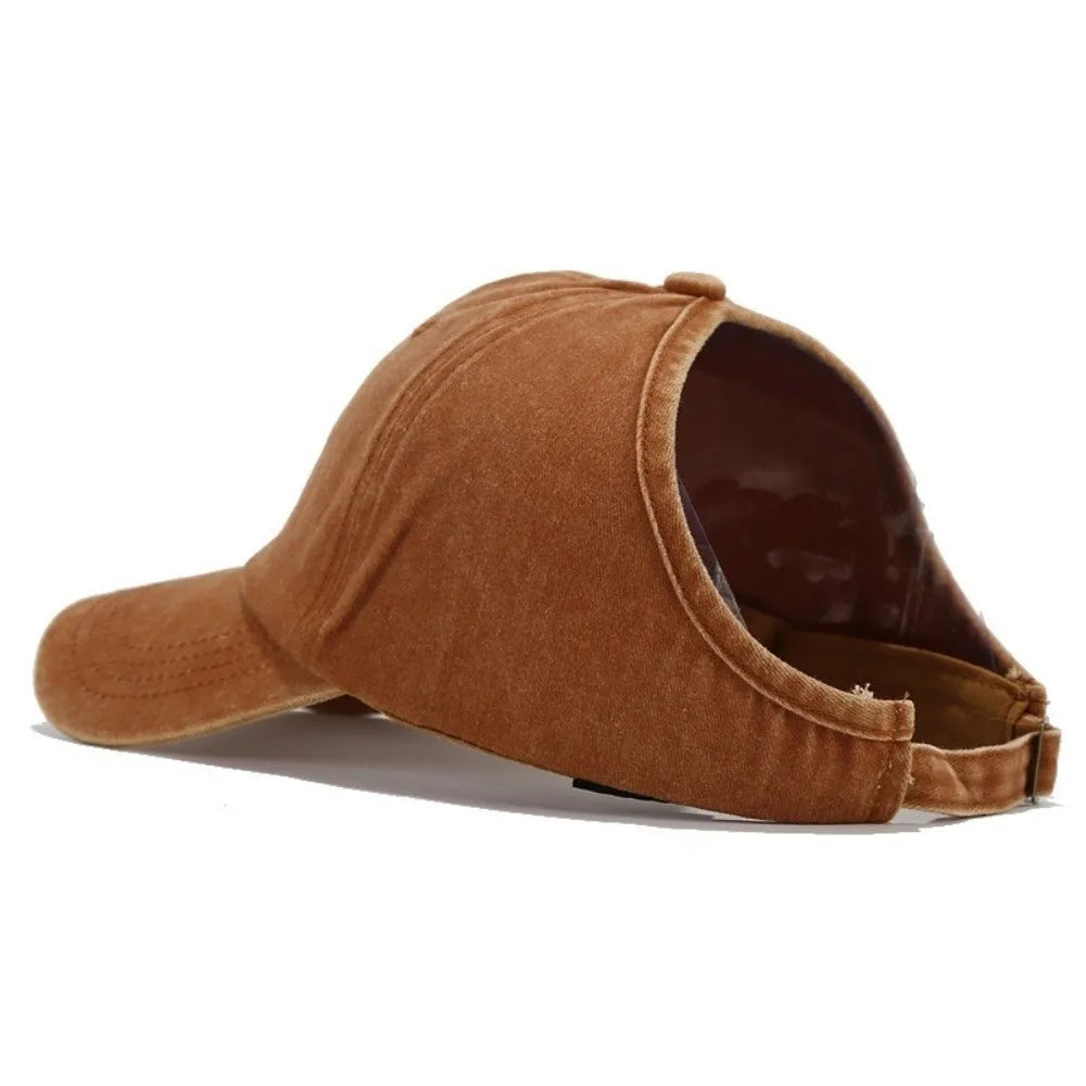 Visor Cap Solid Color Washed Baseball Cap Hip Hop Adjustable Empty Top Hat Snapback Cap Sunscreen Sun Protection Peaked Hat Men
