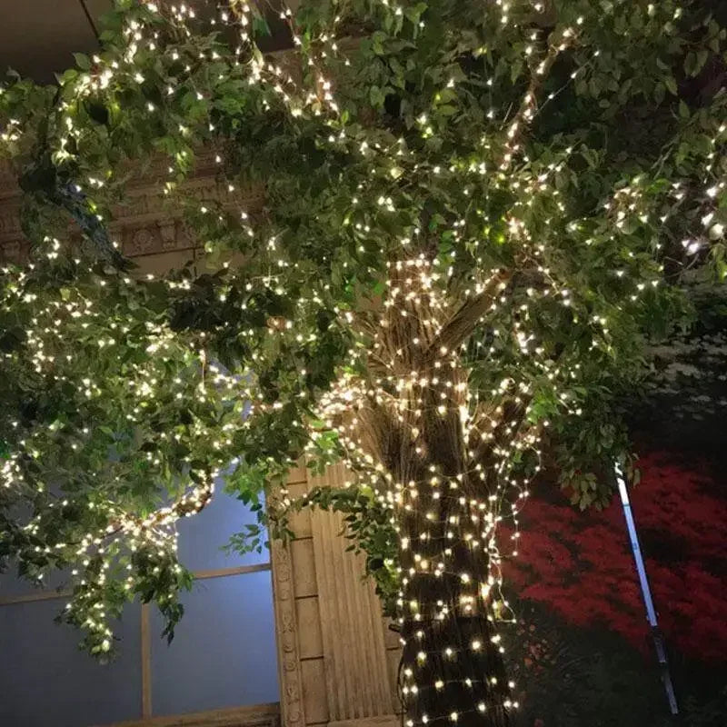 Waterproof Solar Fairy Light String Outdoor LED String Light Garden Tree Decoration Wireless Light String Warm Light  Atmosphere