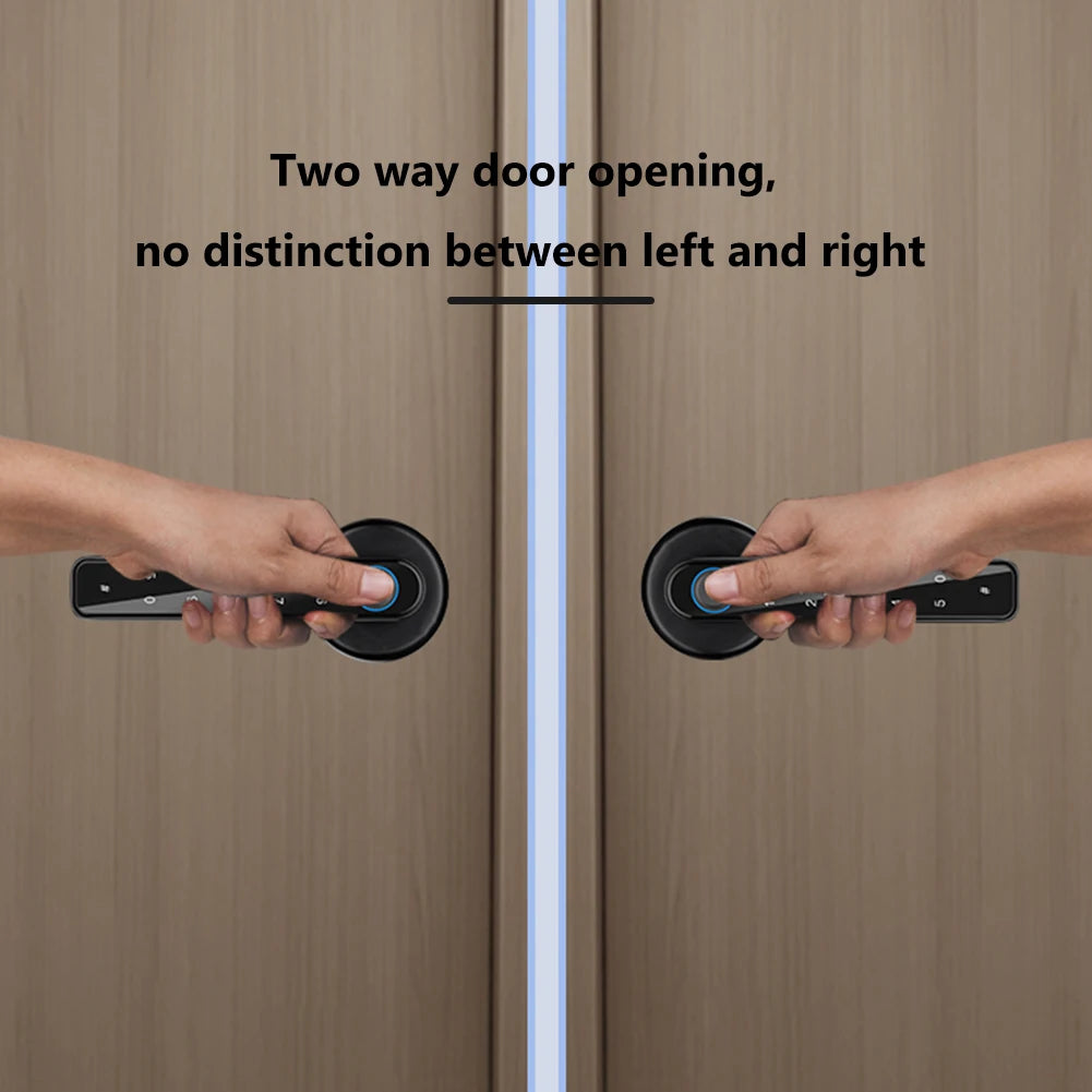 Digital Door Lock Biometric Fingerprint Lock Smart Home Anti Peeping TTLOCK APP Control Type-C Charging Intelligent Door Lock