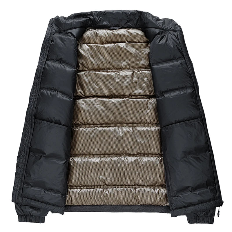 Men Winter Stand Collar Down Jacket Warm Windproof Coat Men Casual Lightweight Puffer Jacket Waterproof High Quality jacket Male