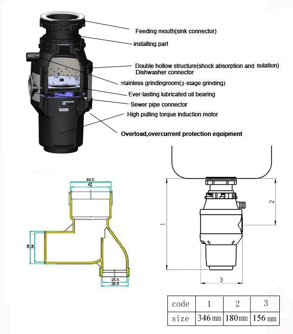 Electric Kitchen Waste Grinder Machine Household Kitchen Food Waste Composting Machine Food Waste Recycling Disposer