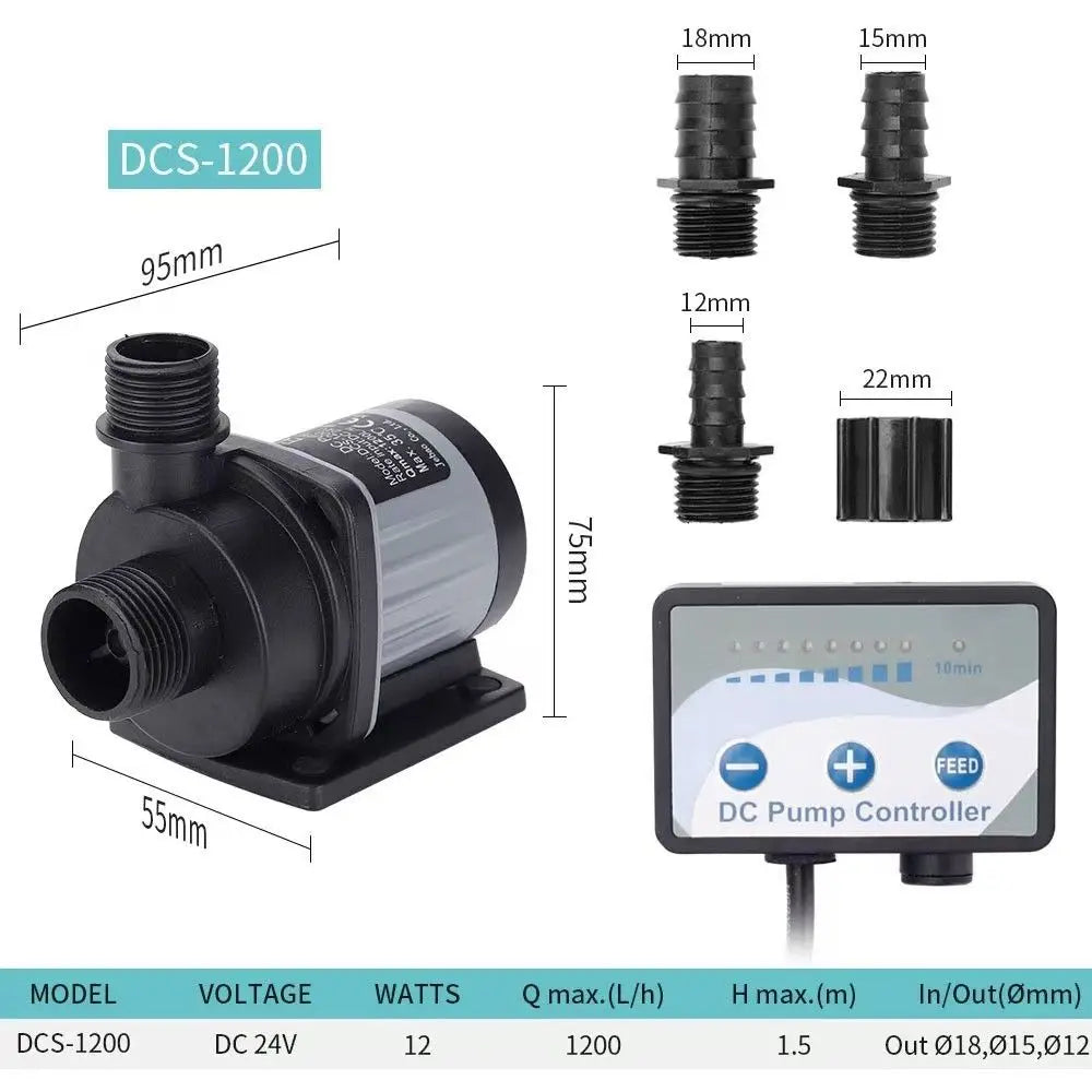 Jecod Jebao 100-240V DC Marine DC Submersible Pump Super Quite Circulation Return Pump 10 Speed Flow Adjustment