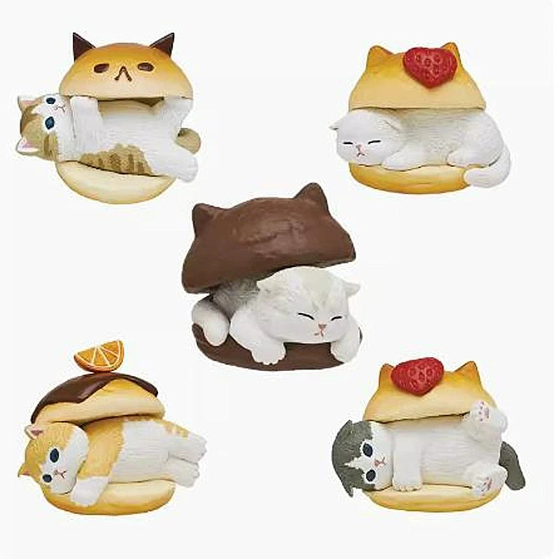 Mofusand Burger Cat Series Blind Box Cute Heal Animal Diy Desktop Ornament Model Toys Mystery Box Surprise Peripheral Fun Gifts