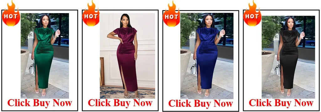 Customized Customized European and American Women's New Colored Satin Zipper Split High Grade Dress Long Floor Length Dress