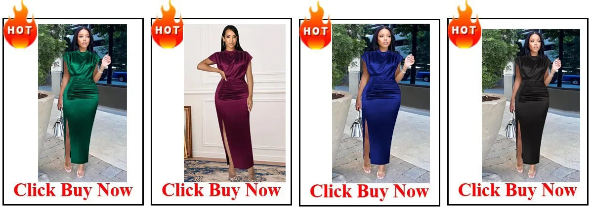 Customized Customized European and American Women's New Colored Satin Zipper Split High Grade Dress Long Floor Length Dress