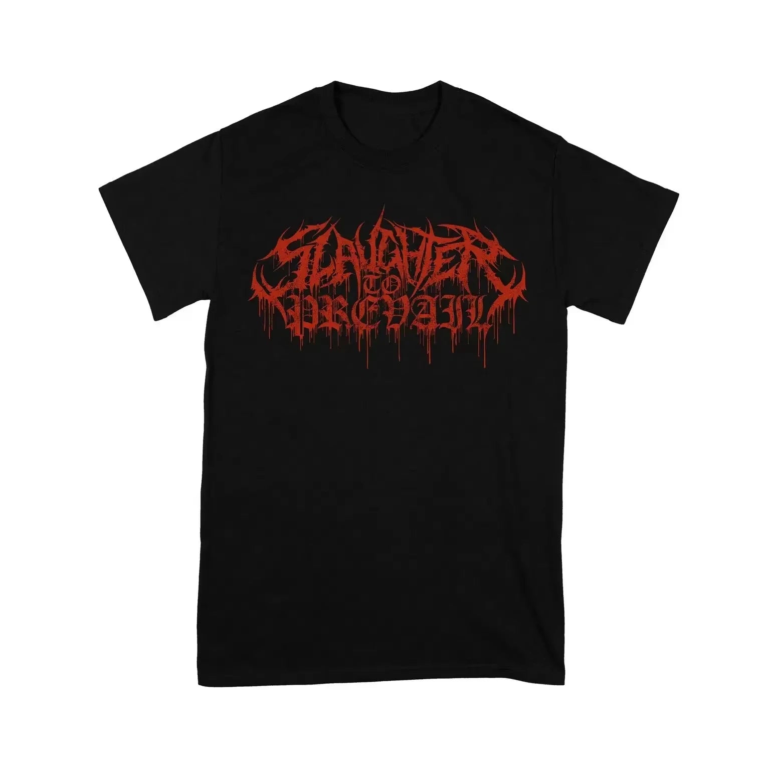 Russian SLAUGHTER TO PREVAIL Masks Rock Music High-Street Casual Sporty Light-Luxury Men's Women's Short Sleeve Cotton Tee