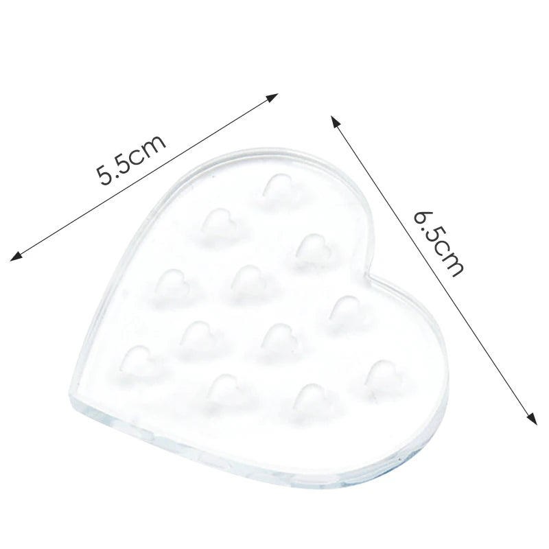 NATUHANA Color Heart Glass Gasket Eyelash Glue Stand Holder Pad Eyelashes Extension Adhesive Pallet Paste Glue Pad Makeup Tool