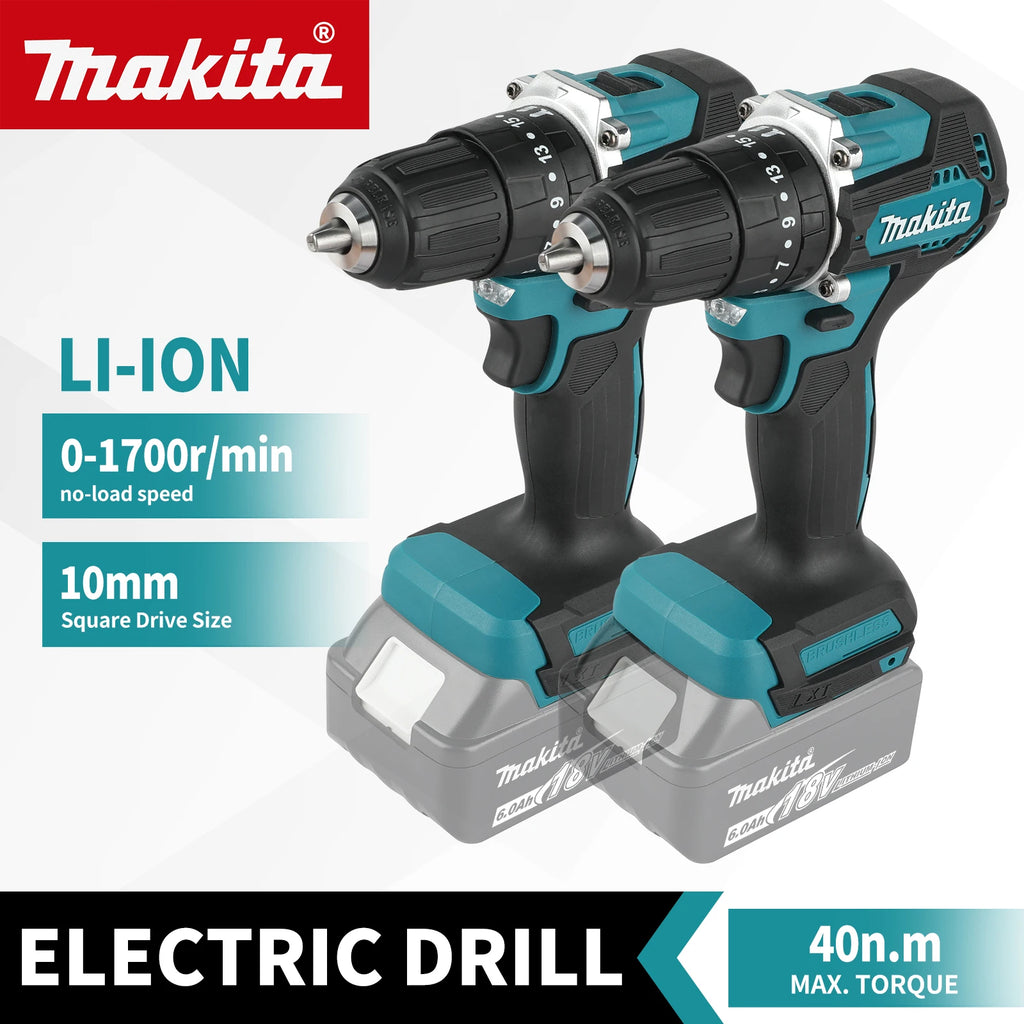 Makita DDF487 Brushless Cordless Drill 18V Battery 0-500/1700RPM Dual Speed for DIY and Professional Drilling tasks tools