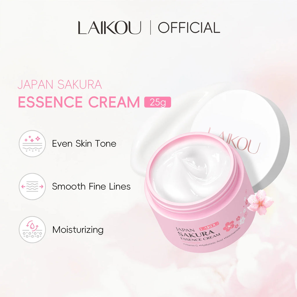 LAIKOU Sakura Hydrating Cream Moisturizer Whitening Nourishing Oil Control Moisturizing & Repairing Deep Hydration Lock Gentle