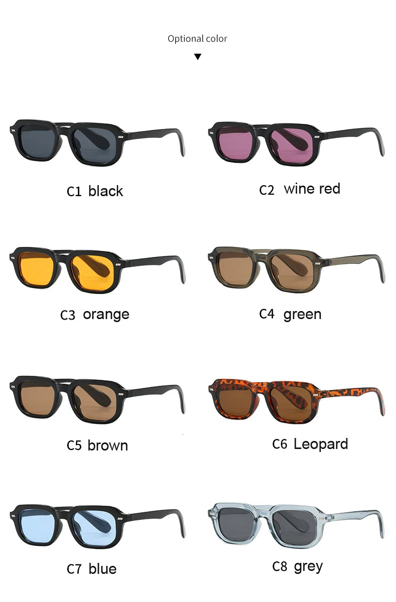 Classic Small Square Sun Glasses Women Men High Quality Sunglasses Travel Driving Candy Color Shades UV Protective Glasses