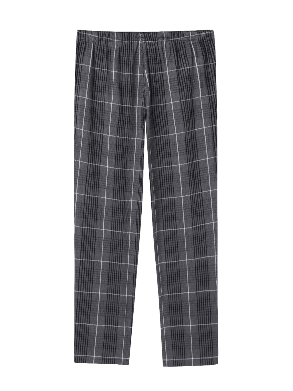 Men's Pajama Pants Autumn New Checked Cotton Thin Soft Comfortable Elastic Waistband with Pockets Home Lounge Pants