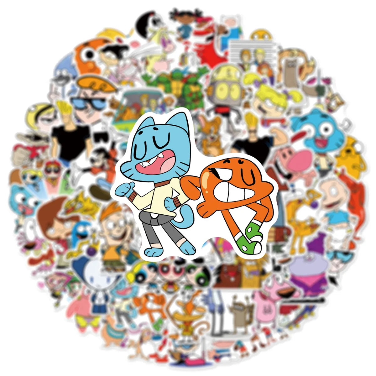 50pcs Cartoon Classic Anime Mixed Graffiti Stickers Cute Decals for Phone Notebook Suitcase Funny Kids Toy